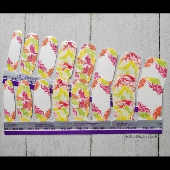 *Retired* Color Street: Frond of You | Tropical Summer Island Neon White Palm - Picture 10 of 10